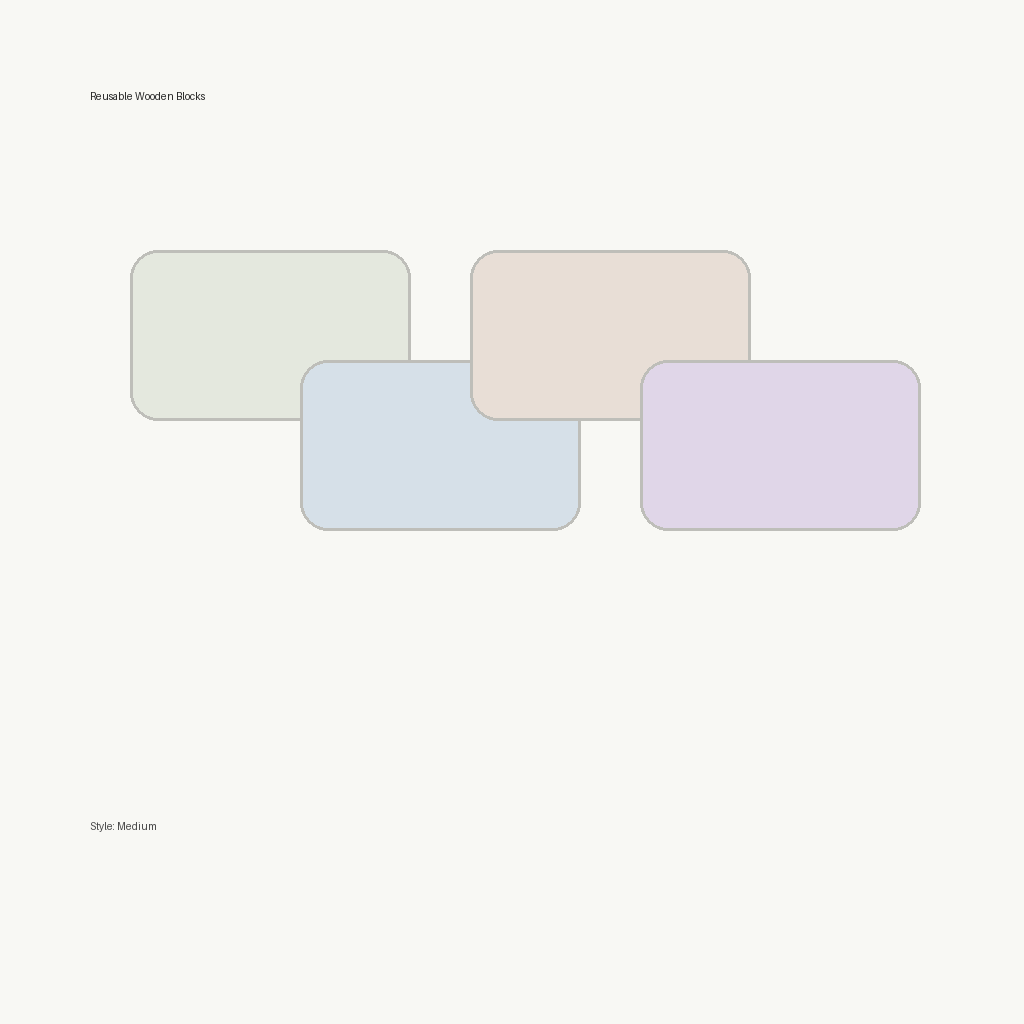 Reusable Wooden Blocks - Medium